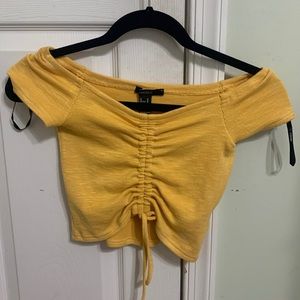 Forever 21 Yellow Crop Top